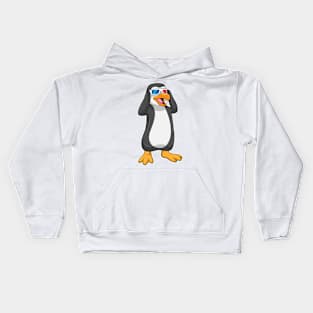 Penguin with Glasses Kids Hoodie